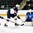 GRAND FORKS, NORTH DAKOTA - APRIL 23: Finland's Ukko-Pekka Luukkonen #1 makes the save on USA's Clayton Keller #19 while Miro Heiskanen #33 defends during semifinal round action at the 2016 IIHF Ice Hockey U18 World Championship. (Photo by Minas Panagiotakis/HHOF-IIHF Images)

